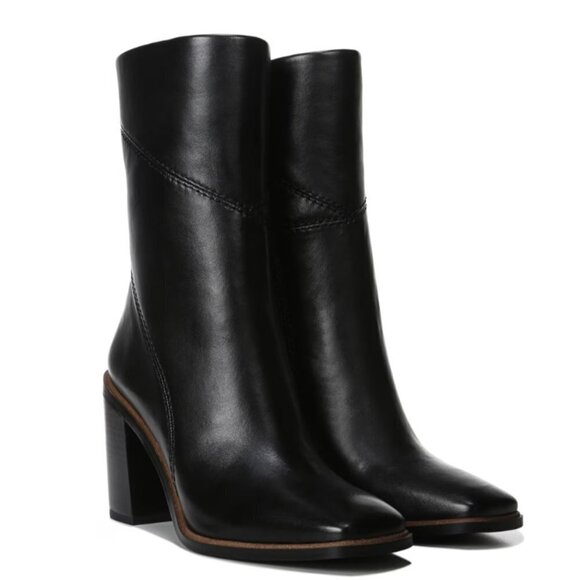 Franco Sarto Stevie (WIDE CALF) In Black Leather - Picture 1 of 12
